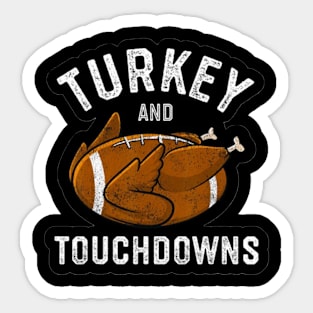 Turkey and Touchdowns Sticker